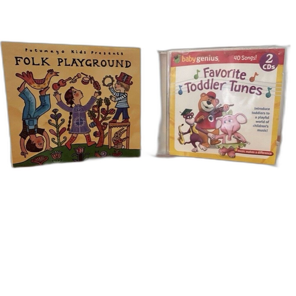 Putumayo Folk Playground Baby Genius Favorite Toddler Tunes CD Lot Kids Music